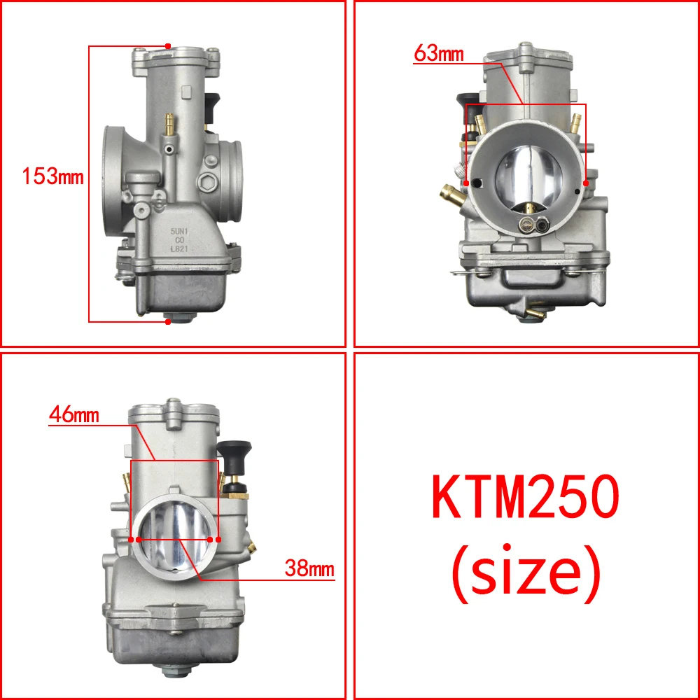 TMX38 TX38 Carburetor For Mikuni TMX PWK PWM Carb Radial Flat Slide 2017 KTM125SX/250XC XR CR250 250XC XR CR XC 250