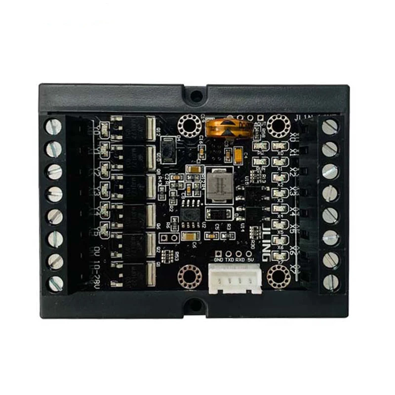 Placa de control industrial FX1N-14MT PLC, módulo de relé de 10-28VDC, controlador programable plc simple con carcasa