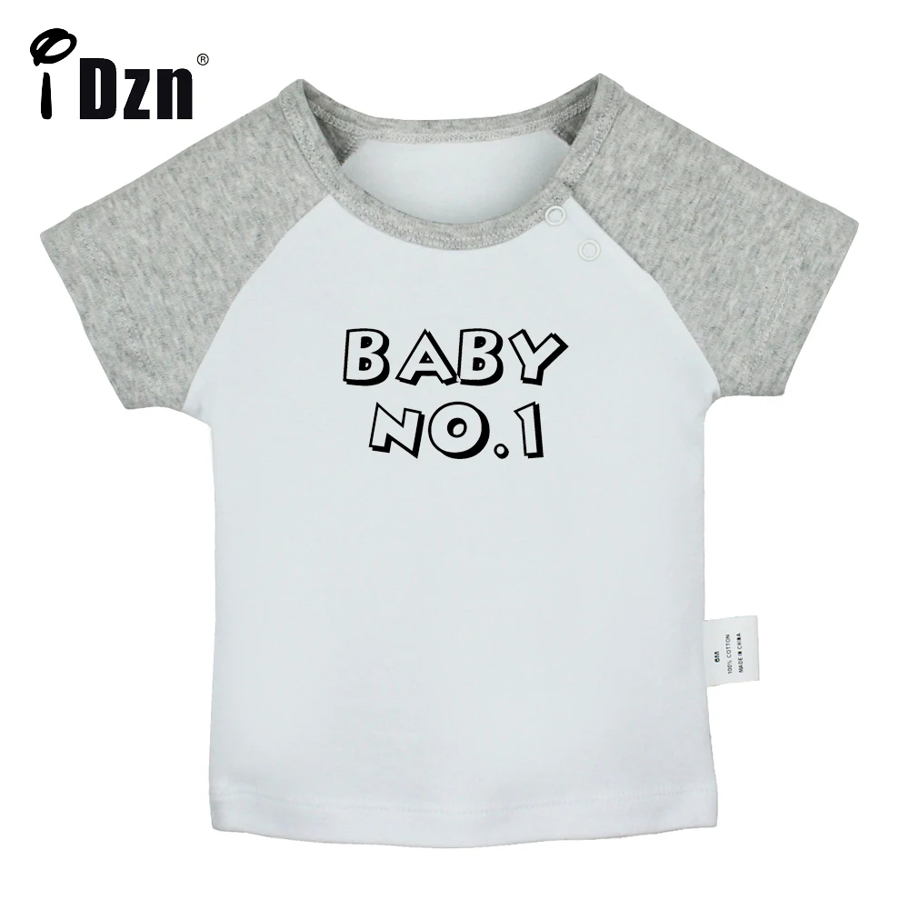 

NEW Baby No. 1 Number 1 Fun Art Printed Baby Boys T-shirts Cute Baby Girls Short Sleeves T shirt Newborn Cotton Tops Clothes