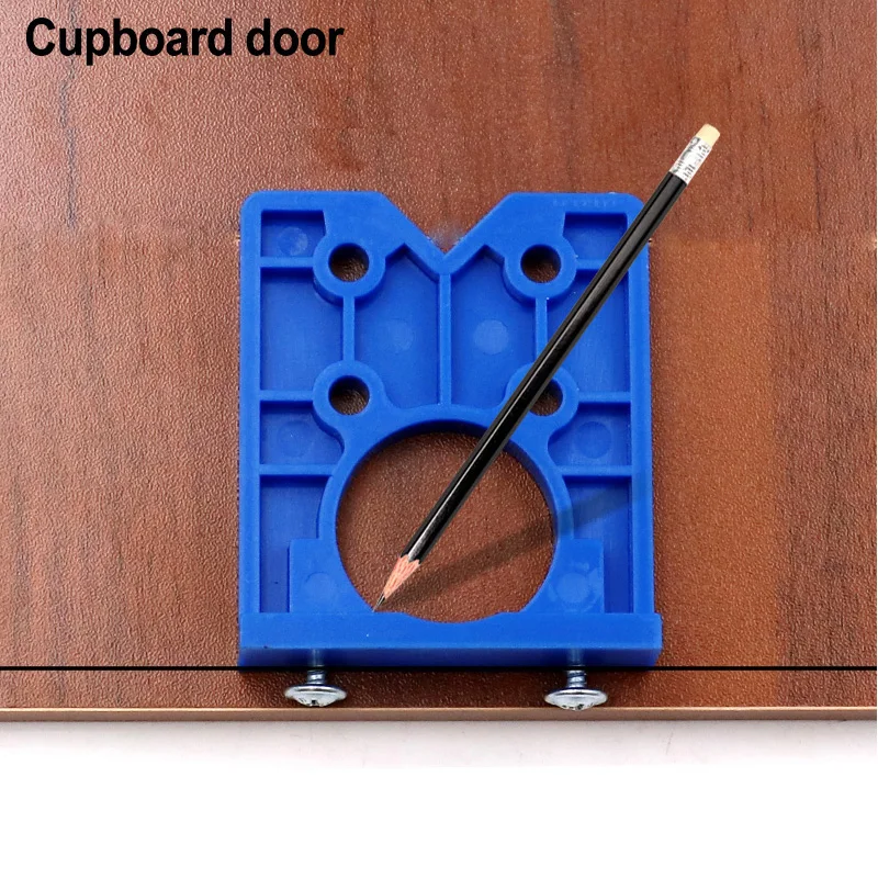 Diy Locator Nauwkeurige Houtbewerking Montage Scharnier Boren Jig Gids Deur Gat Opener Verborgen Kabinet Accessoires Tool