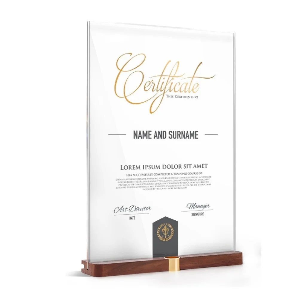 

A4 Framed Appointment Letter of Completion Award Table Shell Enterprise Honor Certificate Acrylic Display