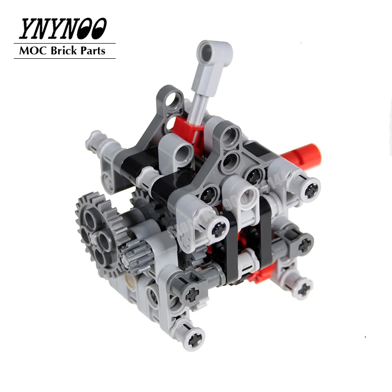 Technical Mechanical Group Engine Sequential Gearbox 4 Speeds Educational High-Tech Building Blocks Bricks Parts DIY Toys gifts