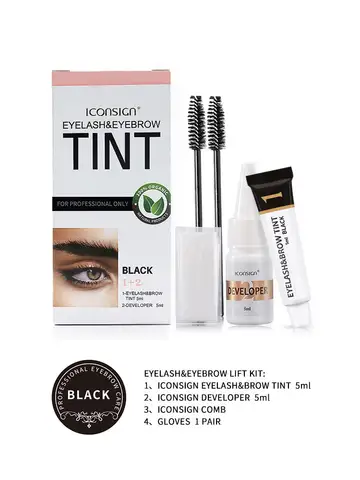 ICONSIGN – Kit de teinture pour cils et sourcils, rehausseur de sourcils, Mascara, tatouage, outils de maquillage pour les yeux