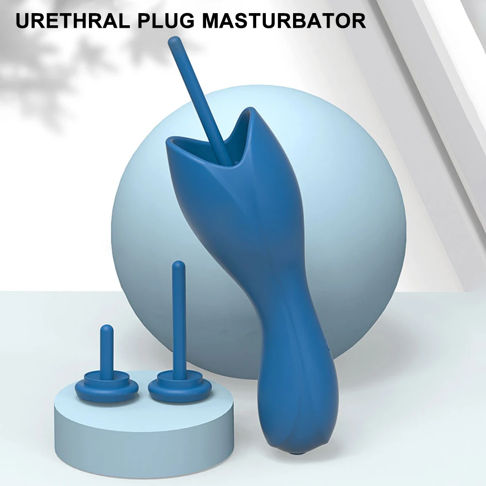 Male Penis Pump Vibrator Urethra Expansion Stimulator for Men Urethra masturbation Penis Plug Erotic Sex Toys Penis massager