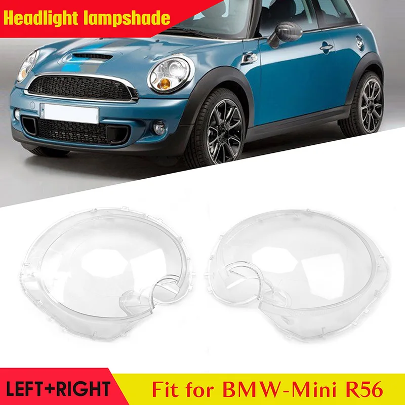 Rhyming Headlight Clear Lens Shell Cover Fit For BMW MINI R56 Cooper Hatchback 2007-2015 1305630537 1305630538 Car Accessories