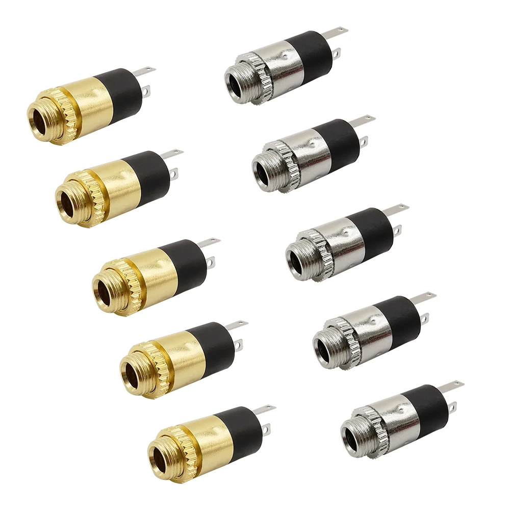 5Pcs 3.5mm Audio Jack Socket 3.5 mm Headphone Female Cylindrical Connector With Screw PJ-392 PJ392