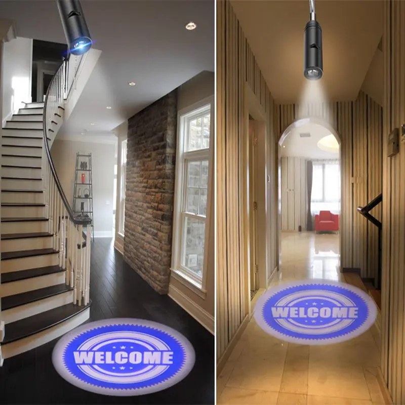 Welcome Merry Christmas Advertising Light Projection Lamp Door Night Indicator 110V 220V E27 LED Bulb Home Hotel LED Spot lamp