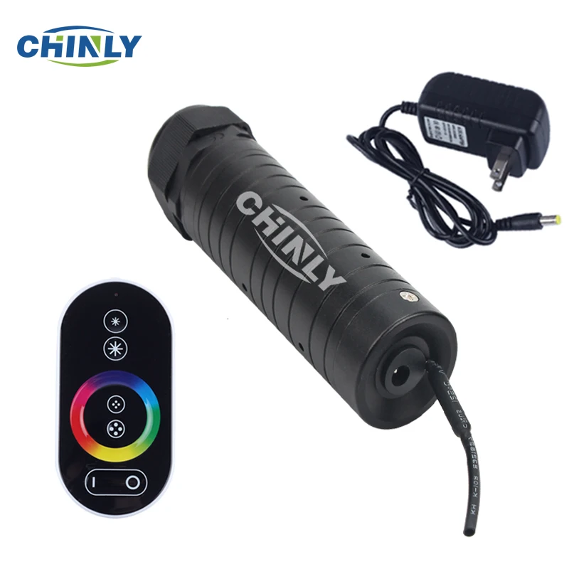 6W Rgb Glasvezel Lichte Motor Met Rf Touch Remote Controller Led Apparaat Voor Alle Soorten Glasvezel kabel