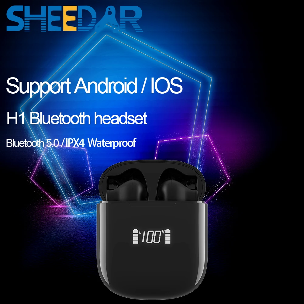 H1 Wireless Headphones Bluetooth 5.0 Earphone TWS HIFI Mini In-Ear Sports Running Headset Support iOS/Android Phones HD Call