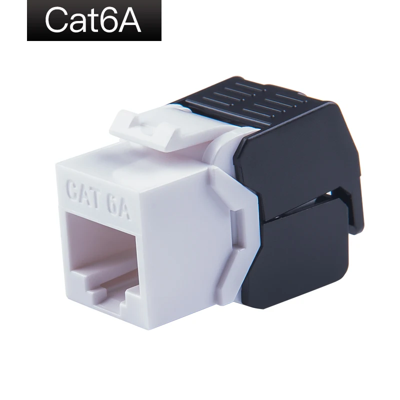 10G Ethernet RJ45 CAT6A Colorful Keystone Jacks Toolless Type Network Modules Tool-Free Connection 7 Colors For Optional