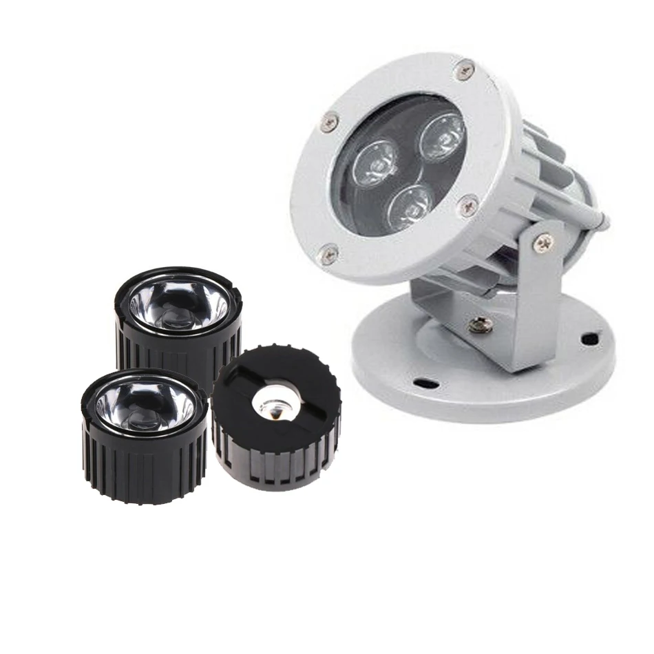 10set High Power 1W 3W 5W LED Lens 20MM PMMA Lenses With Bracket 5 8 15 25 30 45 60 90 120 Degree For 1 3 5 Watt Light Beads