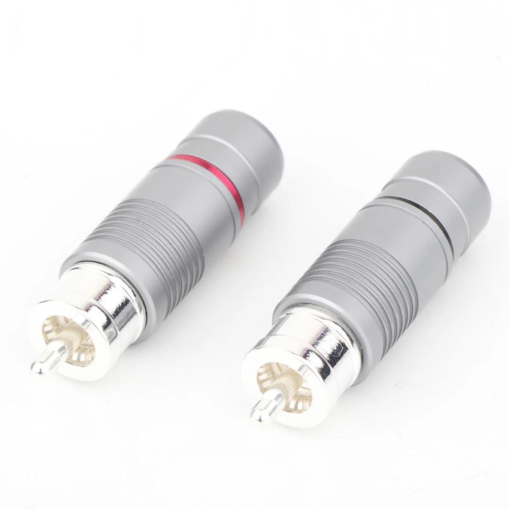 Silver Shadow Audio-RCA-Stecker mit versilbertem Stecker für Audio-Verbindungskabel – Detail 7