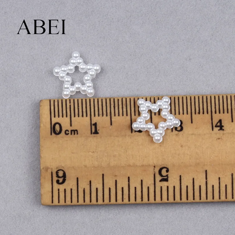 200pcs 12mm ABS Plastic Star Beads DIY Crafts Ornaments Handmade Garments Loose Bead Scrapbook Wedding Decoration