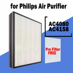 Replacement Hepa and Activated Carbon Composite Filter AC4158 AC4125 for Philips AC4080 AC4081 AC4006 P007 Air Purifier