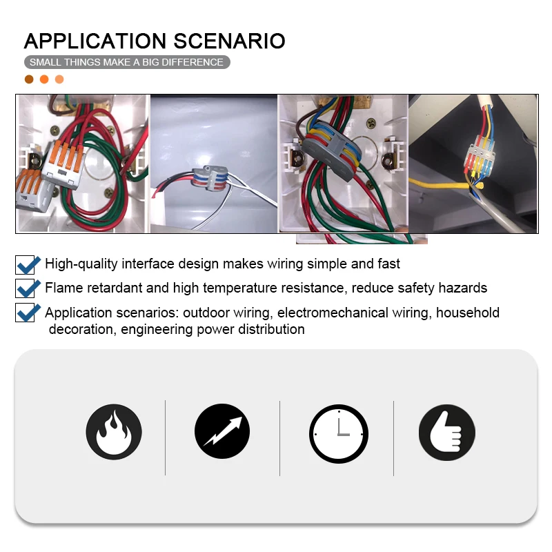 Boxed Quick Butt Wire Connectors Push-In 2/3/4/5 Pin Conductor Terminal Home Led Light Electric Cable SplicingWiring Connector