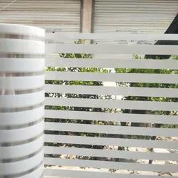 Electrostatic Glue-Free Glass Film, Stripe semitransparent Pattern, Office Bathroom Window, Balcony Doors and Windows, 90cm