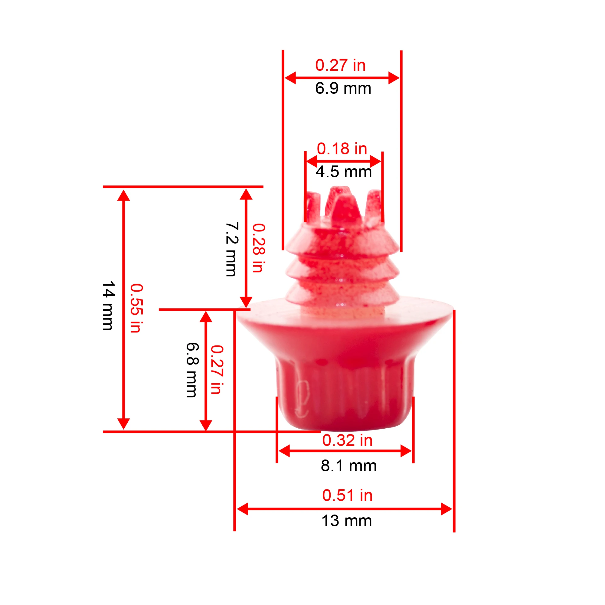 100pcs Wheel Rivets Nuts For Car Rim Lip Decoration Replacement Alloy Studs Red Universal Accessories D010