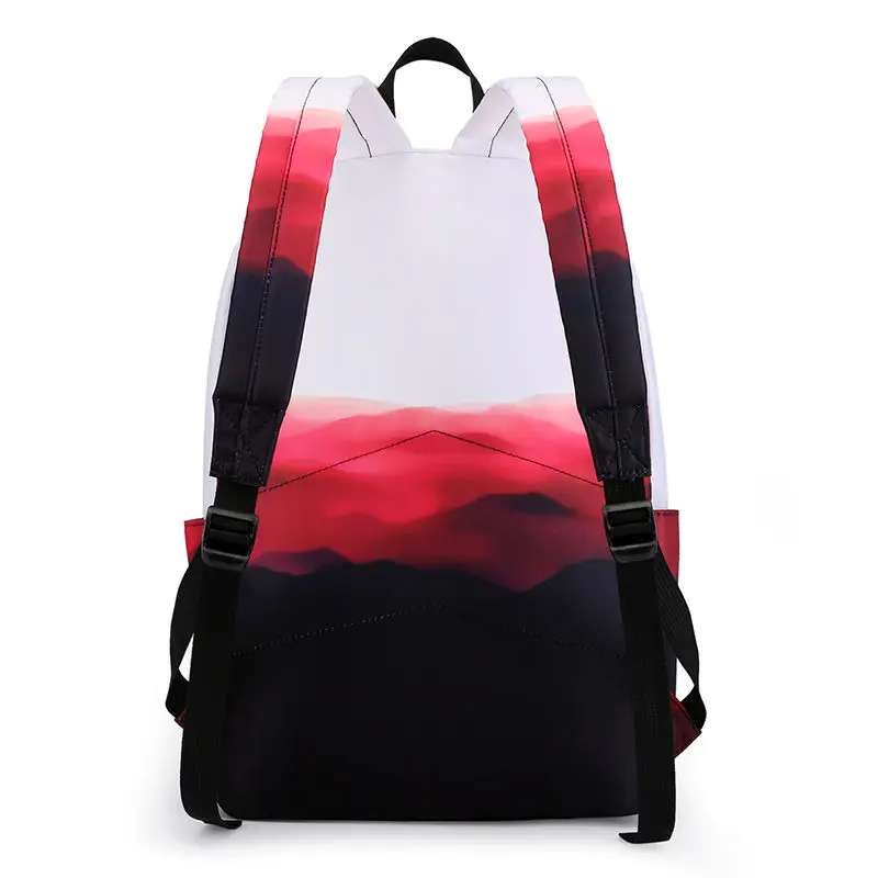 Cartable d'école décontracté unisexe, sac à dos léger pour femme, sacs d'école de créateur pour adolescents, filles et garçons, noir et blanc