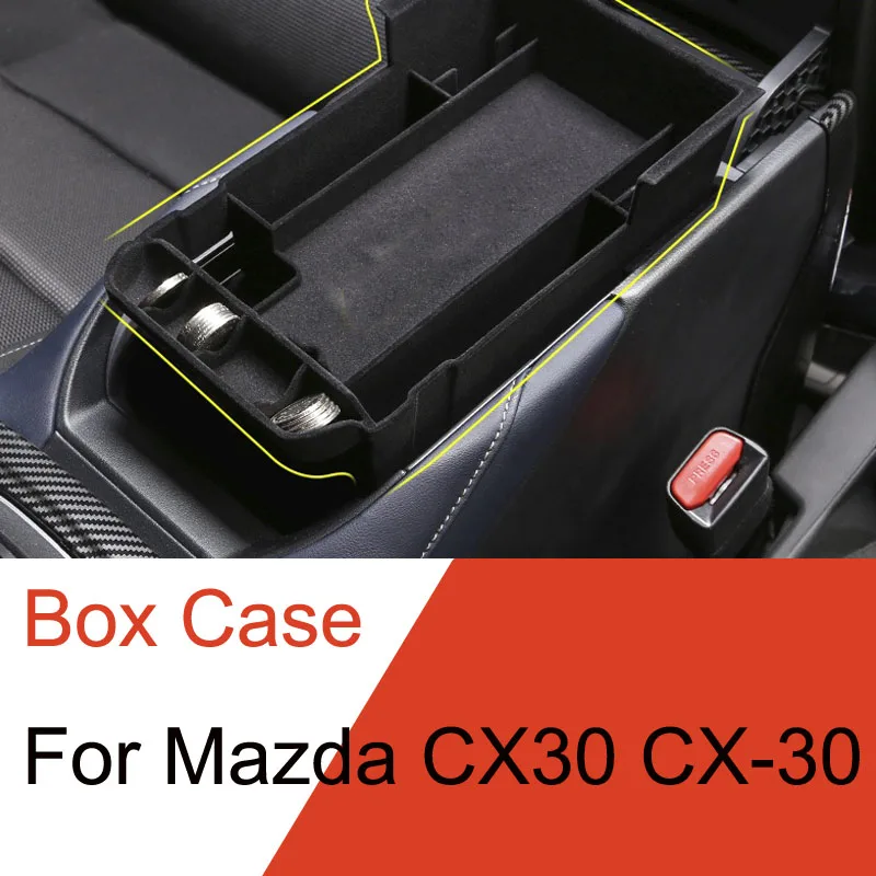 

Car Central Armrest Storage Box Container Car Tray Glove Box Case For Mazda CX30 CX-30 2020 2021 Car Accessories