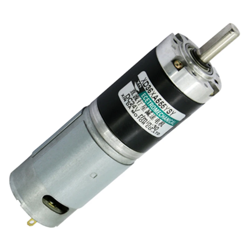 15W Planetary DC Gear Motor 12V 24V Adjustable Speed CW CCW Diameter 36mm Small Motor Gear low Speed Motor XD36XA555YSY