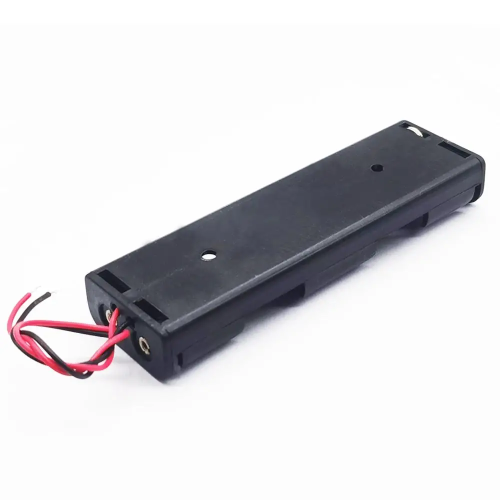 4x AA 6V Battery Box AA Battery Holder 4*AA Battery Storage Box Long Strip Type With Wire Lead