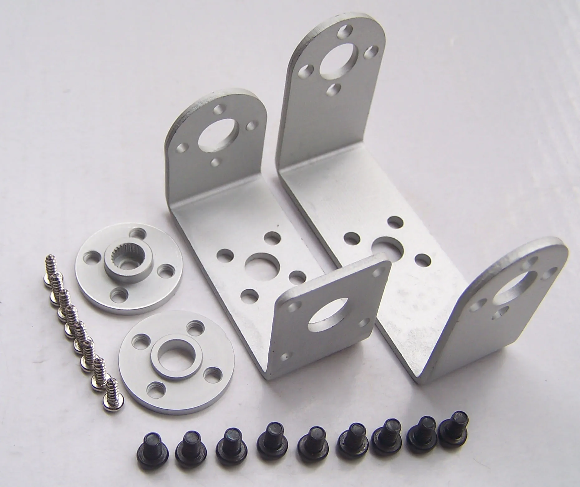 Free shipping 5 set/lot Robot servo spare parts: Metal U holder + round servo mount Bracket 25T servo arm