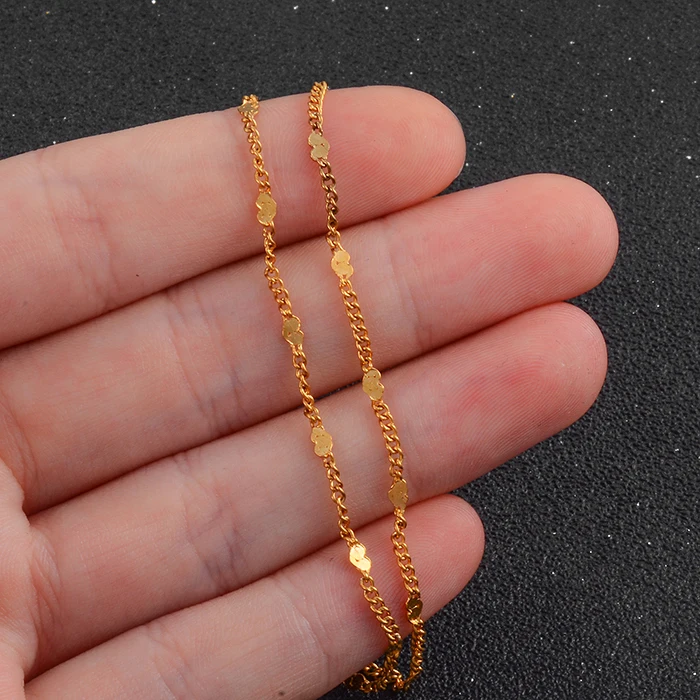Modische Edelstahlkette für Damen, beliebte Figarokette, hochwertiger Schmuck – Detail 3