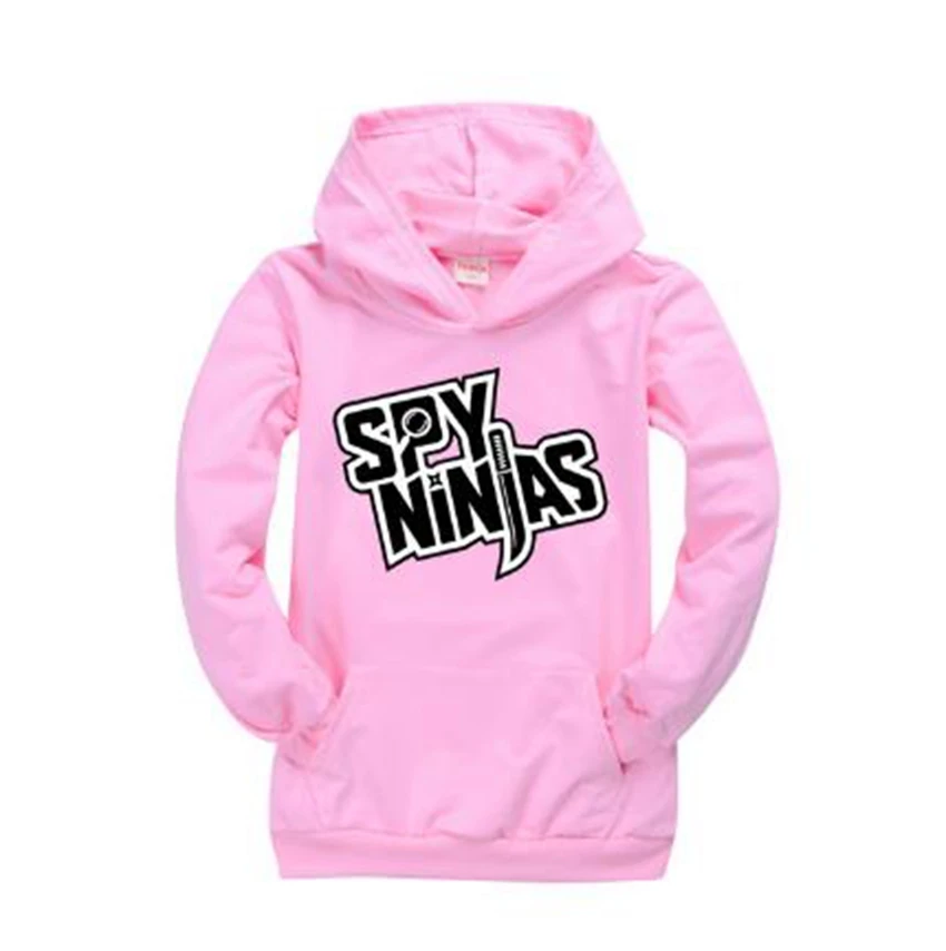 Nieuwe Kinderkleding Meisjes 2-16 Tiener T-shirt SPY NINJA Trui Jongens Capuchon Baby Roze Shirt Kostuums voor kinderen