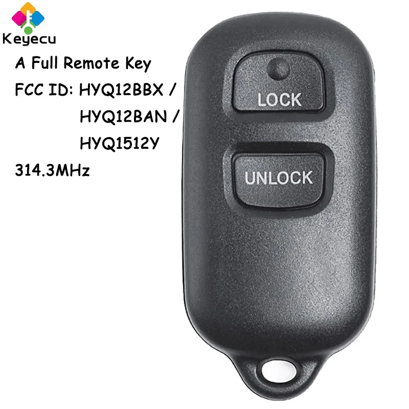 

KEYECU Remote Car Key With 2+1 3 Buttons 314MHz for Toyota Highlander Prius FJ Cruiser RAV4 Echo Fob HYQ12BBX, HY12BAN, HYQ1512Y