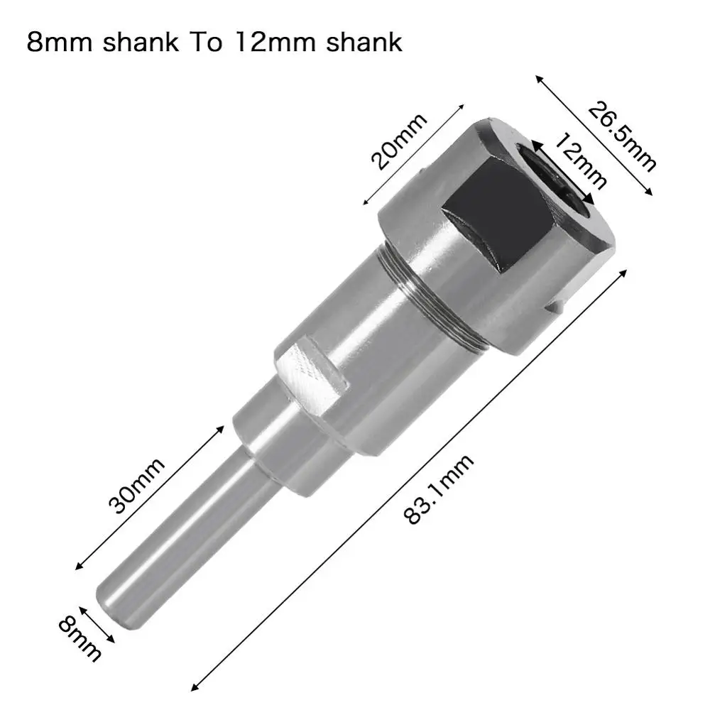 1/4 "8mm 12mm 1/2" codolo 6mm codolo fresa fresa punta prolunga asta pinza per estensione macchina per incidere