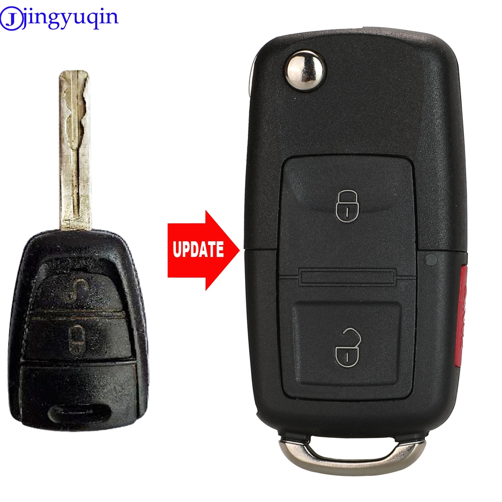 jingyuqin 2 Buttons Remote Control Car Key For Kia Ceed Key With Electronics 433 MHZ  Uncut Blade Car Keys