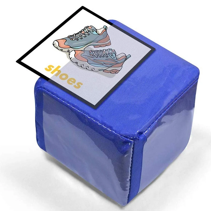 مجموعة من 4 كتل تكديس إسفنجية ، ألعاب تعليمية ، مربعات جيب ، صور الجيب