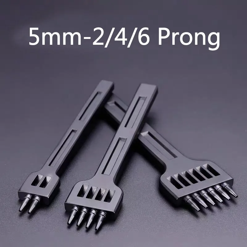 1 pz 4/5/6mm in pelle nera foro tondo strumento di perforazione di fila fai da te rotondo punzone cucito intaglio lavoro sella Set muslimc.