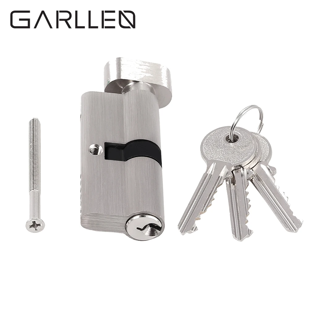 GARLLEN T35/35 T40/40 T45/45 Daumen Drehen Zylinder Euro Barrel Türschloss UPVC Anti Pick anti Bohrer Extra Schlüssel Hohe Sicherheit