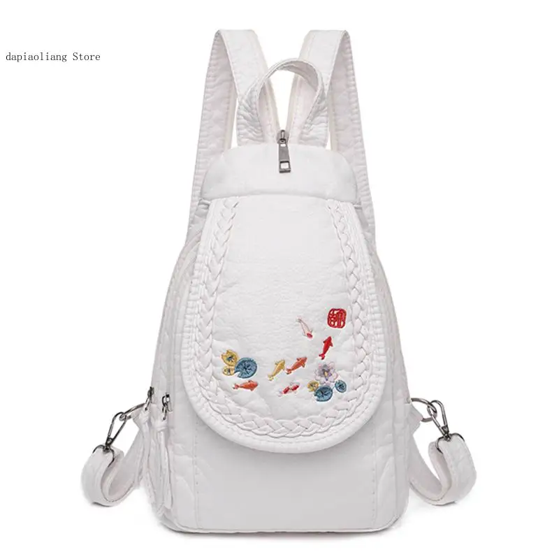 Women Small Chest Bags Fashion School Bag Casual Shoulder Bags for Women High Quality Soft Pu Leather Backpack