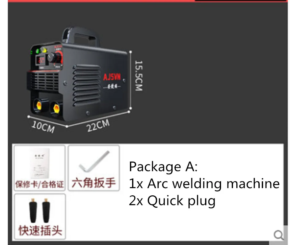 Mới 220V Có Thể Điều Chỉnh 20A-225A 4200W Cầm Tay IGBT Inverter Hồ Quang Hàn-Máy Hàn Màn Hình Hiển Thị Kỹ Thuật Số Mini Di Động Hàn dụng Cụ