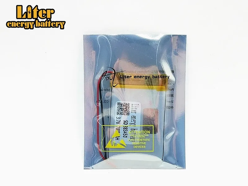 383450 3.7V 700mah Lithium polymer battery With Protection Board For GPS MP3 MP4 MP5 Portable DVD Speaker  Electric toy
