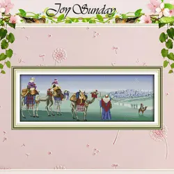 Joy Sunday Ship of The Desert Patterns Counted DIY 11CT 14CT 16CT Stamped DMC Cross-stitch Kit Embroidery Needlework Set Crafts