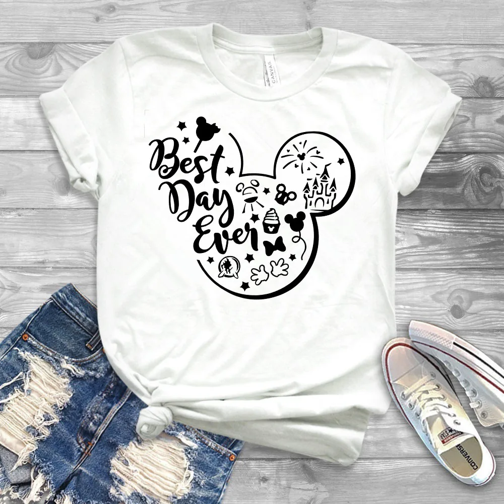 2020 Women Best Day Ever T-Shirt Girls Minnie Shirt  Mouse Micky Tumblr Shirt Cute Holiday tshirt