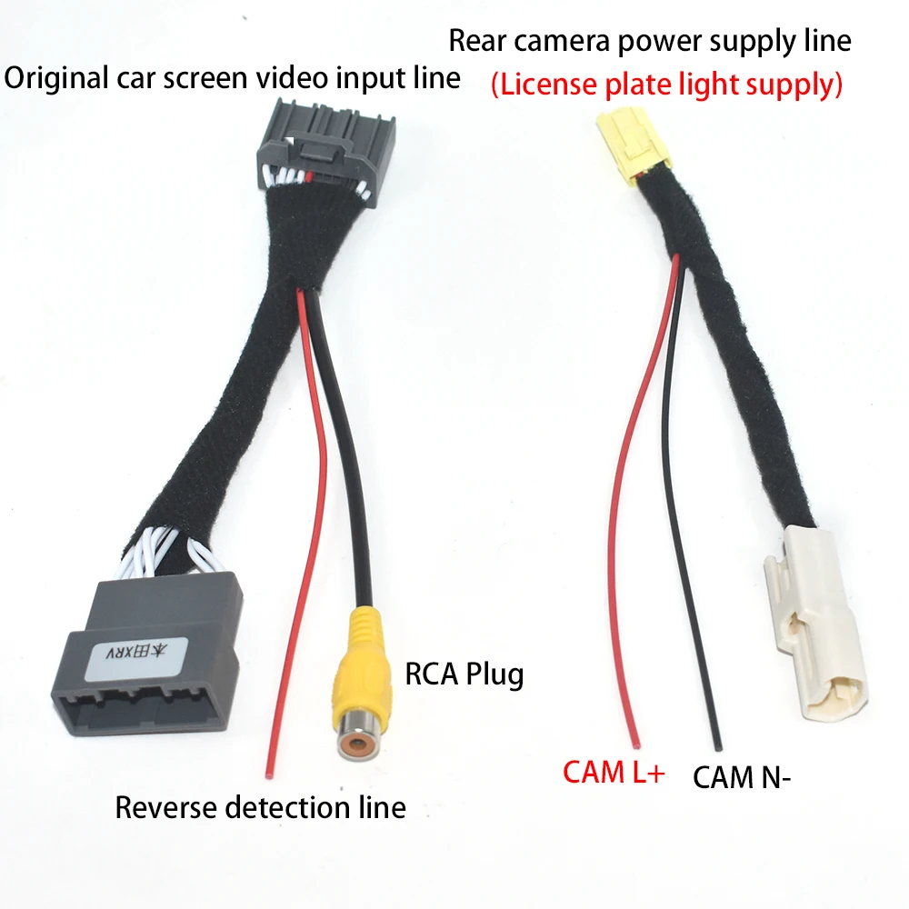 Car Rear View Backup Reverse Camera Adapter RCA Cable for Honda Vezel HR-V HRV XR-V XRV 2013~2019 Original Factory Screen input