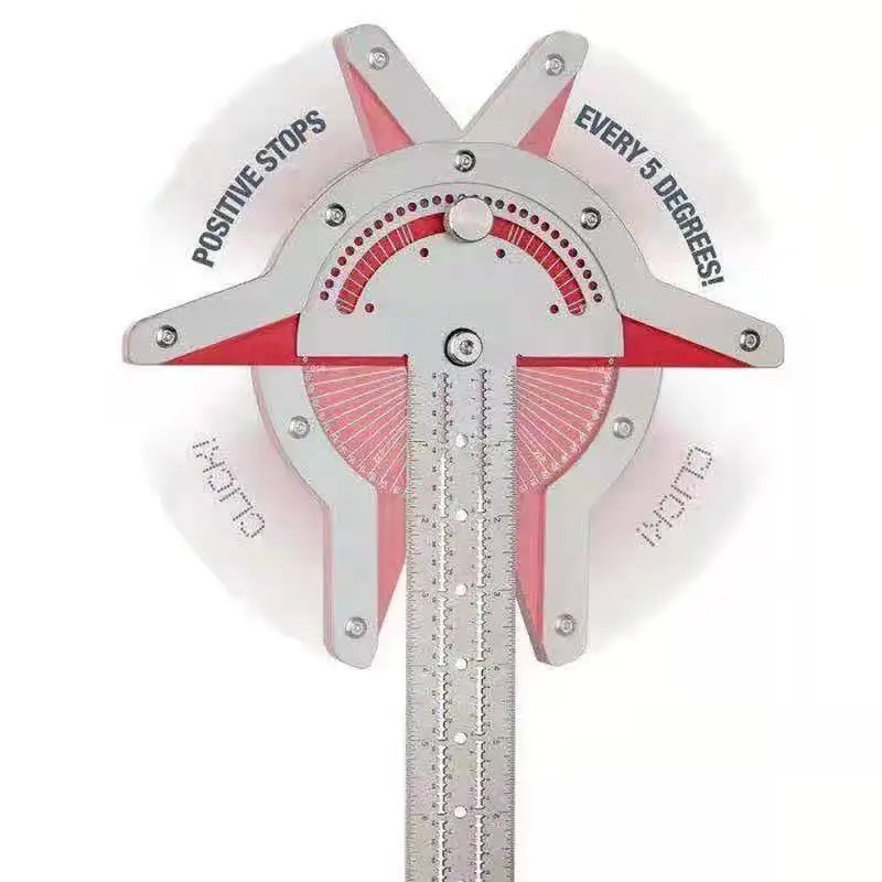 Woodworkers Edge Rule, Precision Woodworking Angle Ruler, 0-70 Adjustable Protractor Angle Finder Ruler Woodworking Tools