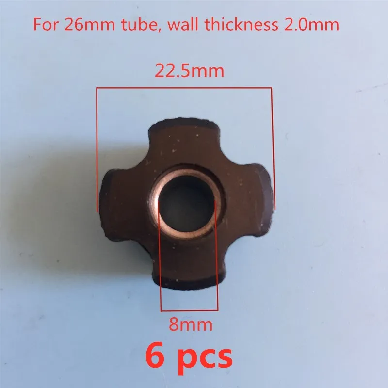 Buje de rodamiento de aceite del eje de la desbrozadora, diámetro exterior de 22,5mm/23,5mm/24,5mm/25,5mm, diámetro interior de 8mm, tubo de 26mm / 28mm