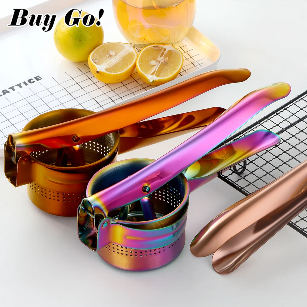 

1xStainless Steel Manual Fruit Pomegranate Squeezer Orange Lemon Juicer Hand Press Kitchen Tools Potato Masher Ricer Maker Tool