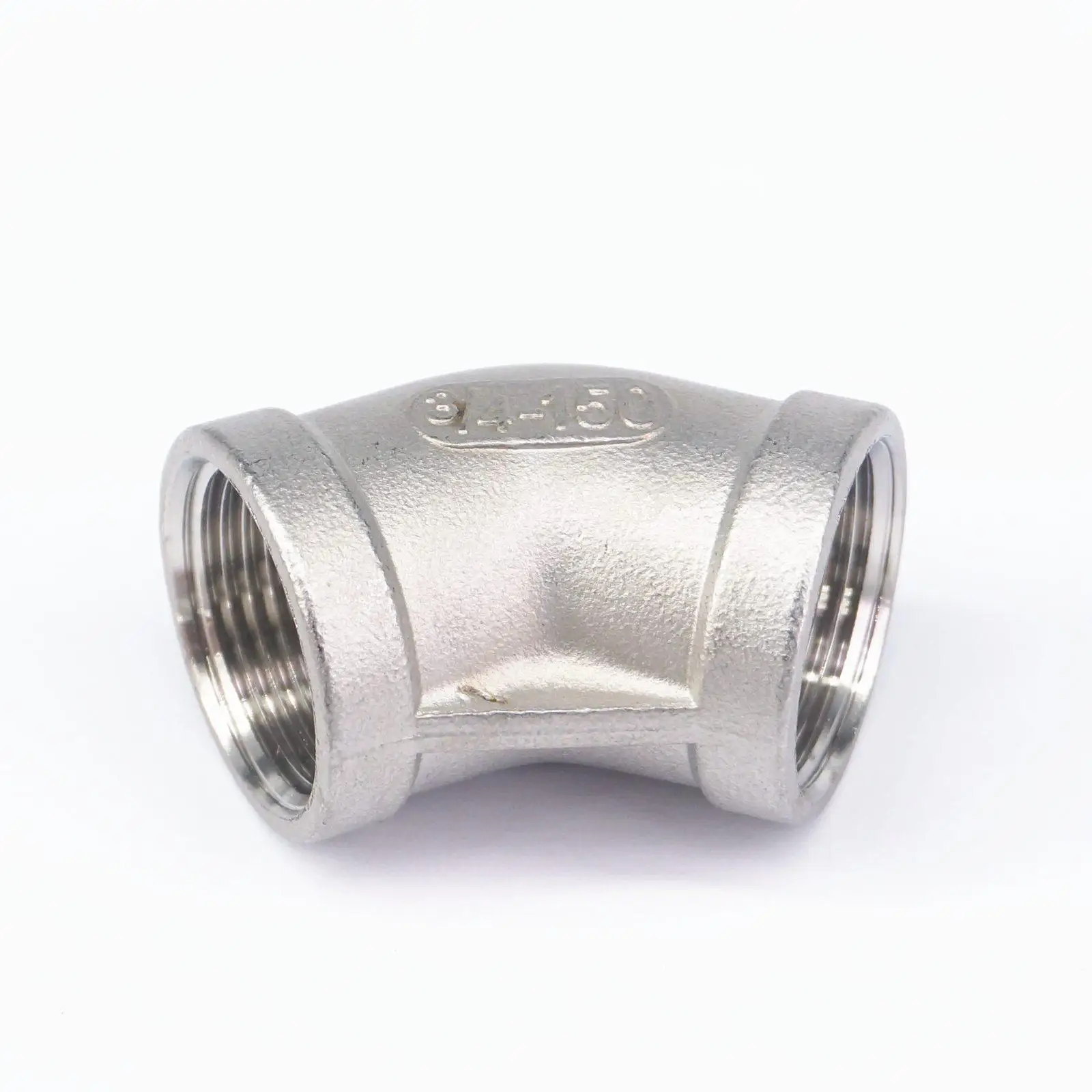 

3/4" BSP Female Thread 304 Stainless Steel 45 Degree Elbow Pipe Fitting Connector water oil air