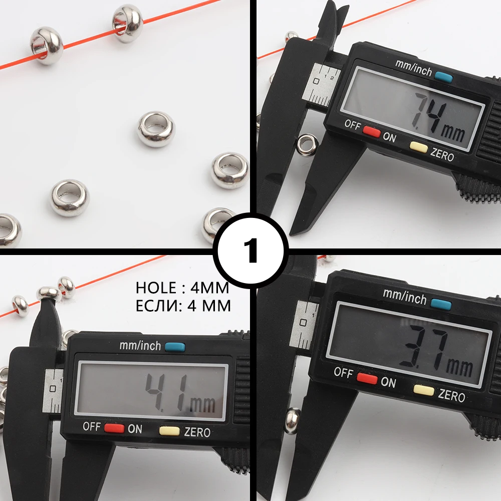 50 Stück, 32 verschiedene Arten, gemischte Metall-Abstandshalter-Perlen mit unterschiedlichen Lochgrößen für die Herstellung von Schmuck, Armbändern, Halsketten und Ohrringen – Großhandel. – Detail 2