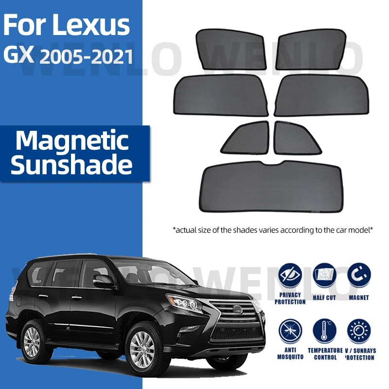 

For Lexus GX400 GX460 2010-2021 Baby Side Window Sun Visor Windshield Curtain Magnetic Sunscreen Interior Shade Glass Sunshade