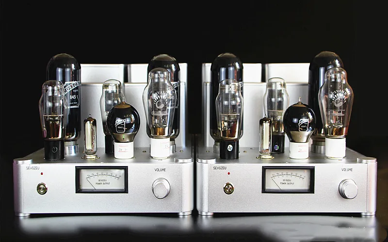 

New vacuum tube monoblock HiFi power amplifier dual rectifier 2A3/300B push 845 built-in silver wire single-ended class A 50W