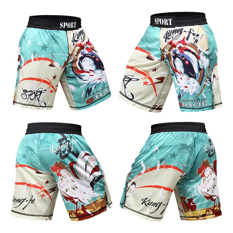 Mens MMA Boxing Kickboxing Fight Shorts Jogging Exercise Sport Training Competition Fitness Running Shorts Muay Thai Short Pants