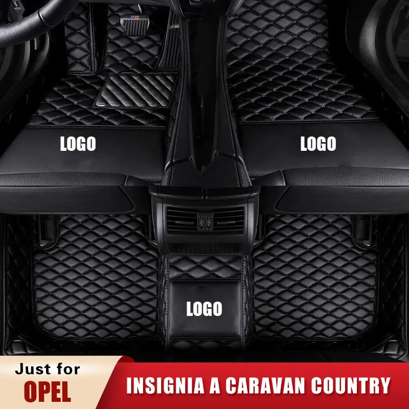 

Custom Leather Car Floor Mats for Opel Insignia A A Trois Volumes Caravan Country Sports Tourer Saloon Sedan Auto foot carpets