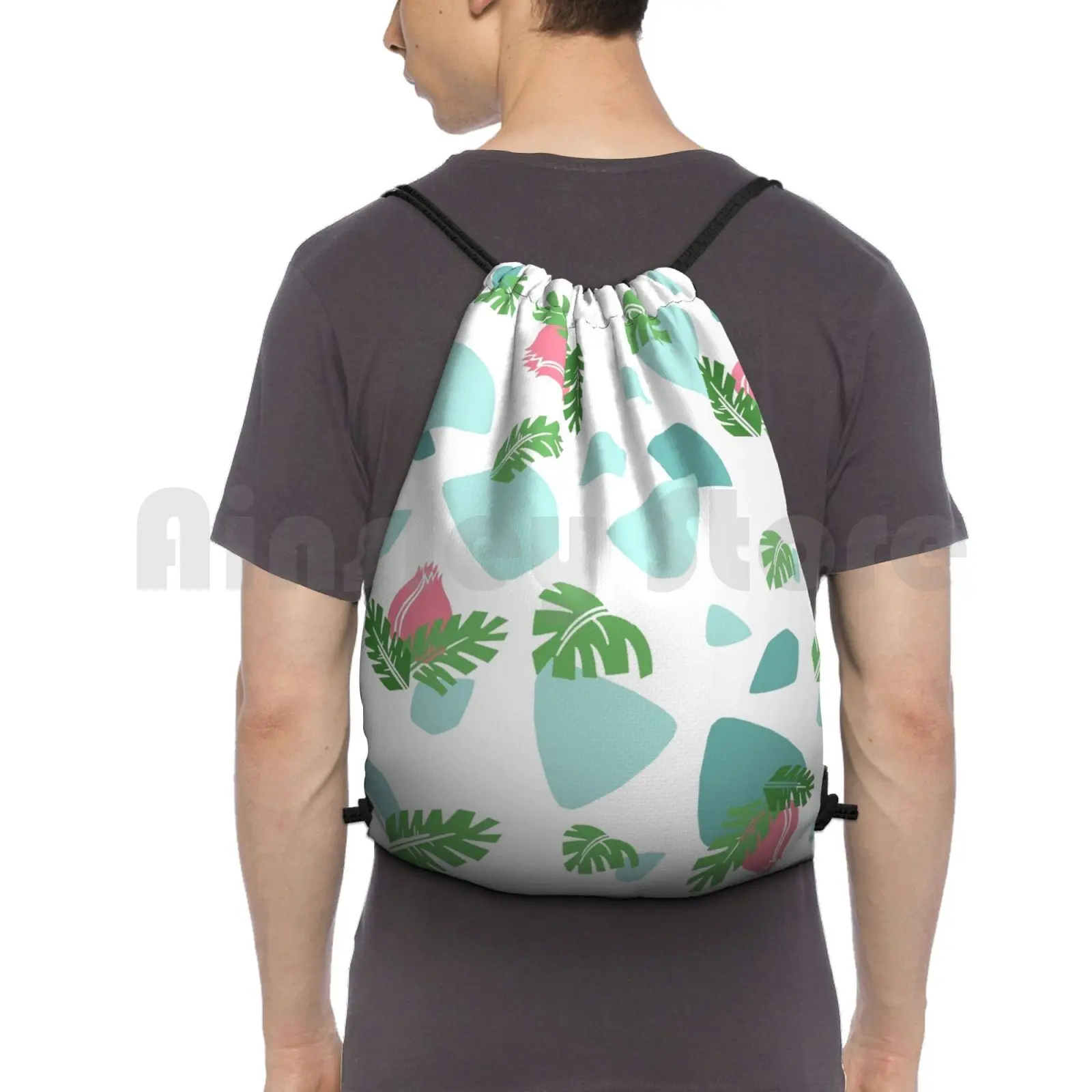 

Ivysaur Pattern Backpack Drawstring Bag Riding Climbing Gym Bag Ivysaur Catch Em All Catch Them All Eat Sleep Cup